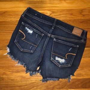 Midi denim cut off shorts